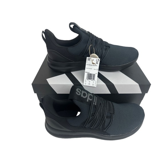 adidas Men\'s Lite Racer Adapt 7.0 Running Shoes Slip On Black GreyIE6327 Sz 10 main image 11